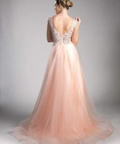 Cinderella Divine - KV1015 Embellished Scoop Neck A-line Dress 5 Cinderella Divine - KV1015 Embellished Scoop Neck A-line Dress