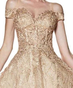 Cinderella Divine - KV1034 Beaded Lace Sweetheart Ballgown Formal Gowns 8 Cinderella Divine - KV1034 Beaded Lace Sweetheart Ballgown Formal Gowns