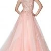 Cinderella Divine - KV1037 Adorned Lace Bodice Tulle Gown Formal Gowns 2 Cinderella Divine - KV1037 Adorned Lace Bodice Tulle Gown Formal Gowns