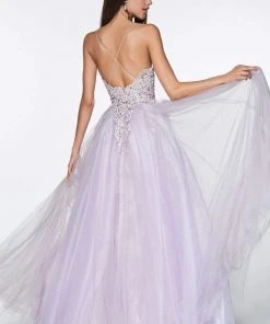 Cinderella Divine - KV1037 Adorned Lace Bodice Tulle Gown Formal Gowns 15 Cinderella Divine - KV1037 Adorned Lace Bodice Tulle Gown Formal Gowns