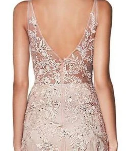 Cinderella Divine - Lace Appliqued Trumpet Evening Dress CJ503