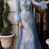 Formal Gowns Cinderella Divine - Long Sleeve Tulle Evening Gown B716 - 1 Pc Sea Mist In Size 8 Available 1 Formal Gowns Cinderella Divine - Long Sleeve Tulle Evening Gown B716 - 1 Pc Sea Mist In Size 8 Available
