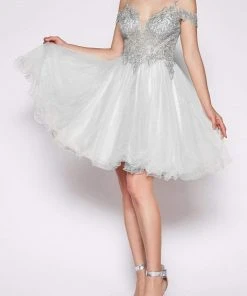 Cocktail Dresses Cinderella Divine - ML925 Beaded Lace Tulle A-line Gown 9 Cocktail Dresses Cinderella Divine - ML925 Beaded Lace Tulle A-line Gown