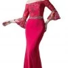 Cinderella Divine - Off-Shoulder Flounce Fitted Gown Formal Gowns