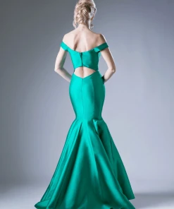 Cinderella Divine - Off-Shoulder Mikado Mermaid Dress
