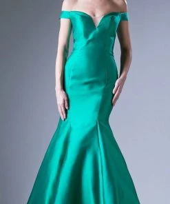 Cinderella Divine - Off-Shoulder Mikado Mermaid Dress