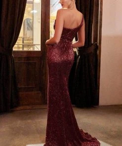 Cinderella Divine - One Shoulder Sequin Evening Dress CH182