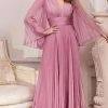 Cinderella Divine - Pleated Flutter Evening Dress CD242 - 1 Pc Orchid In Size 10 Available