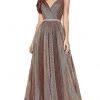 Formal Gowns Cinderella Divine - Printed V-Neck Long Dress KC896 - 1 Pc Copper In Size 18 Available 1 Formal Gowns Cinderella Divine - Printed V-Neck Long Dress KC896 - 1 Pc Copper In Size 18 Available