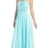 Formal Gowns Cinderella Divine - Rosette Pleated Sweetheart Chiffon A-line Dress