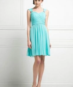 Cinderella Divine - Ruche-Ornate Cutout Cocktail Dress 3832 - 1 Pc Fuchsia In Size S Available Cocktail Dresses