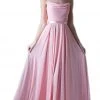 Cinderella Divine - Sleeveless Illusion Bateau Pleated A-line Dress