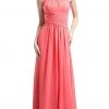 Cinderella Divine - Sleeveless Ruched Halter A-line Dress Formal Gowns