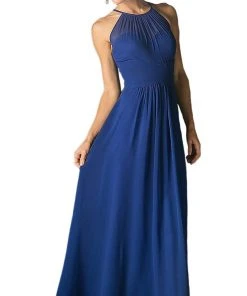 Cinderella Divine - Sleeveless Ruched Halter A-line Dress Formal Gowns 13 Cinderella Divine - Sleeveless Ruched Halter A-line Dress Formal Gowns