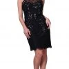 Cinderella Divine Sleeveless Sequined Lace Cocktail Dress - 1 Pc. Black In Size 12 Available 1 Cinderella Divine Sleeveless Sequined Lace Cocktail Dress - 1 Pc. Black In Size 12 Available