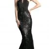 Cinderella Divine - Sleeveless Sequined Sheath Evening Gown Formal Gowns