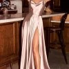 Cinderella Divine - Spaghetti Strap Sleek A-Line Gown BD104
