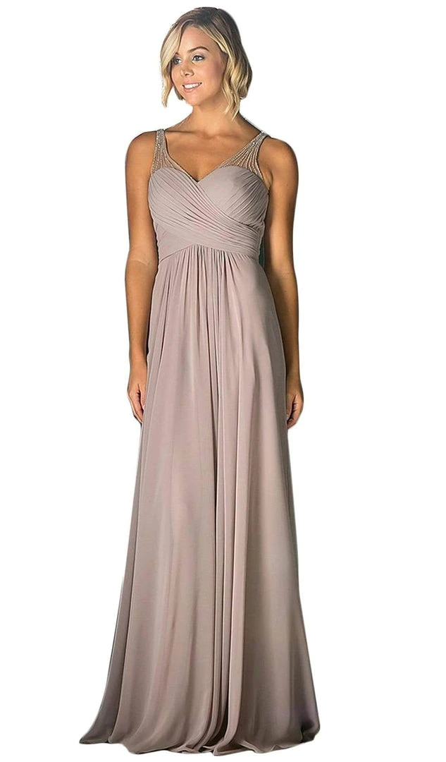 Formal Gowns Cinderella Divine - Strapless Crisscrossed Bodice A-Line Long Formal Gown 4 Formal Gowns Cinderella Divine - Strapless Crisscrossed Bodice A-Line Long Formal Gown