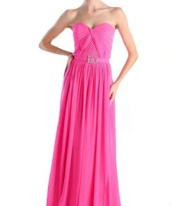 Cinderella Divine - Strapless Twined Front Chiffon Long Evening Gown Formal Gowns