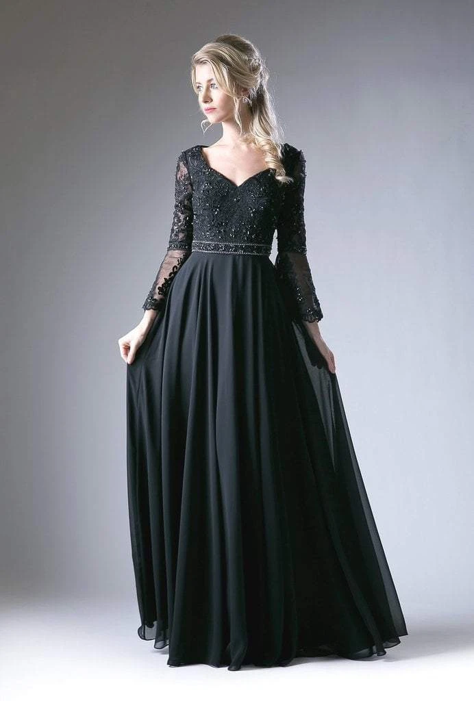 Formal Gowns Cinderella Divine - Sweetheart Long Bell Sleeves Lace Evening Gown CR773 - 1 Pc Dusty Rose In Sizes 12 Available 3 Formal Gowns Cinderella Divine - Sweetheart Long Bell Sleeves Lace Evening Gown CR773 - 1 Pc Dusty Rose In Sizes 12 Available