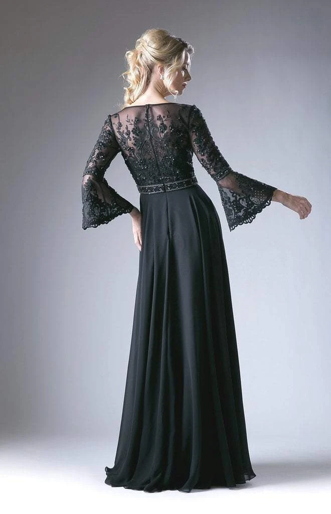 Formal Gowns Cinderella Divine - Sweetheart Long Bell Sleeves Lace Evening Gown CR773 - 1 Pc Dusty Rose In Sizes 12 Available 4 Formal Gowns Cinderella Divine - Sweetheart Long Bell Sleeves Lace Evening Gown CR773 - 1 Pc Dusty Rose In Sizes 12 Available