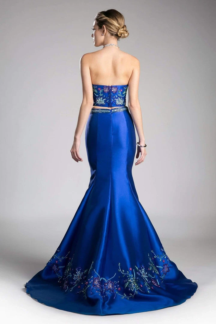 Formal Gowns Cinderella Divine - Two Piece Strapless Embellished Mermaid Dress 7 Formal Gowns Cinderella Divine - Two Piece Strapless Embellished Mermaid Dress