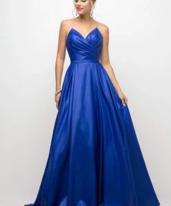 Cinderella Divine - UE008 Strapless Pointed Sweetheart Neck Backless Ballgown