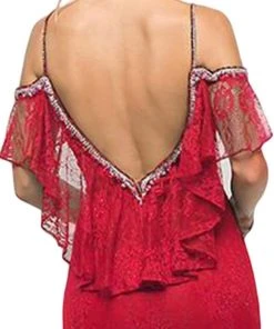 Formal Gowns Cinderella Divine - UH552 Beaded Cold Shoulder Mermaid Dress 9 Formal Gowns Cinderella Divine - UH552 Beaded Cold Shoulder Mermaid Dress