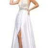Formal Gowns Cinderella Divine - UM076 Beaded Halter A-line Dress With Train 1 Formal Gowns Cinderella Divine - UM076 Beaded Halter A-line Dress With Train