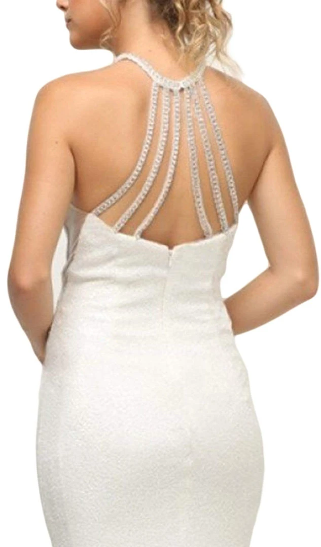 Cinderella Divine - UR139 Strappy Fitted Halter Dress Formal Gowns 7 Cinderella Divine - UR139 Strappy Fitted Halter Dress Formal Gowns