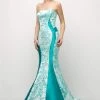 Formal Gowns Cinderella Divine - US001 Floral Strapless Mermaid Gown