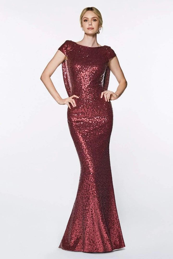 Cinderella Divine - UV003 Allover Sequin Gown Back Mermaid Gown Formal Gowns 5 Cinderella Divine - UV003 Allover Sequin Gown Back Mermaid Gown Formal Gowns