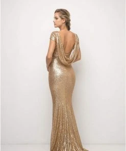 Cinderella Divine - UV003 Allover Sequin Gown Back Mermaid Gown Formal Gowns 17 Cinderella Divine - UV003 Allover Sequin Gown Back Mermaid Gown Formal Gowns