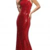 Cinderella Divine - UW202 Beaded Halter Evening Gown