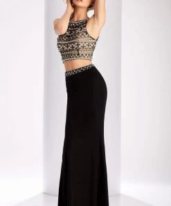 Clarisse - 3020 Adorned Illusion Two-Piece Gown Formal Gowns