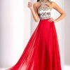Clarisse - 3052 Embroidered Halter A-line Dress Formal Gowns