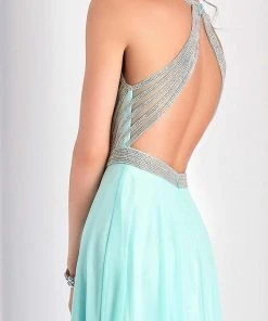 Clarisse - 3068 Radiating Stripe Illusion Gown