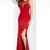 Formal Gowns Clarisse - 3115 Crystal Embellished Gown With Slit 1 Formal Gowns Clarisse - 3115 Crystal Embellished Gown With Slit