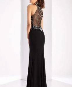 Formal Gowns Clarisse - 3115 Crystal Embellished Gown With Slit 11 Formal Gowns Clarisse - 3115 Crystal Embellished Gown With Slit