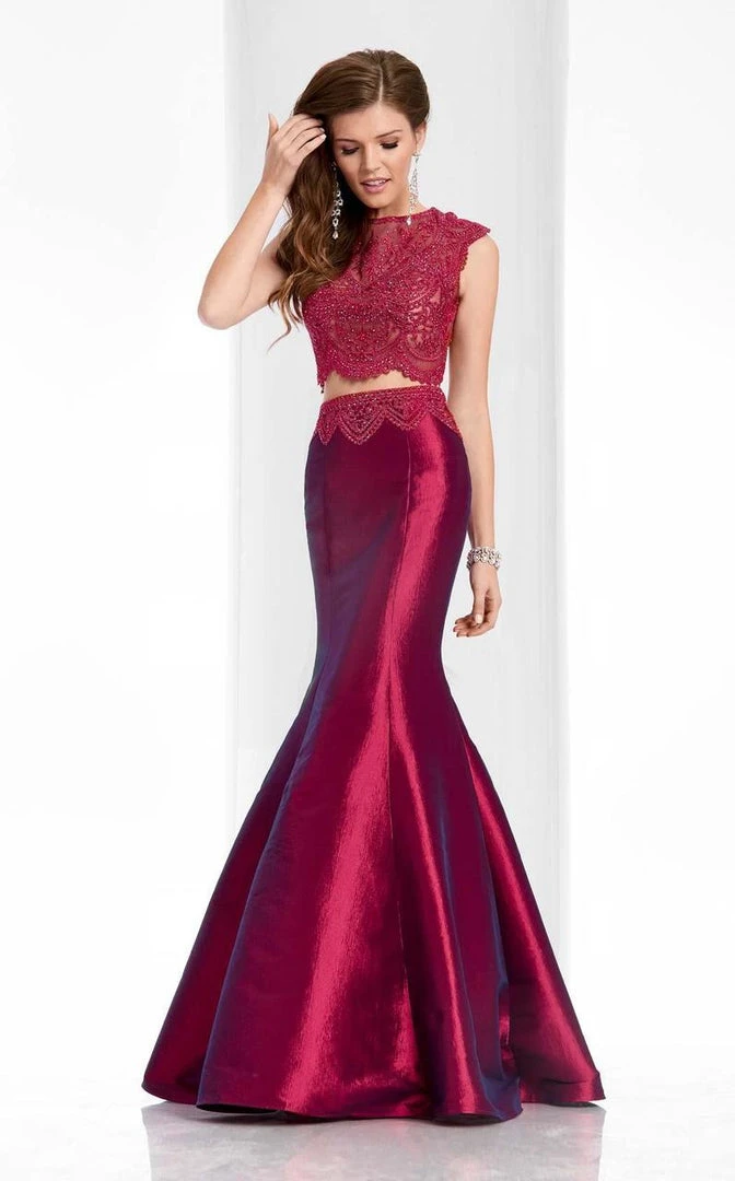 Formal Gowns Clarisse - 3148 Scalloped Lace Two-piece Gown 7 Formal Gowns Clarisse - 3148 Scalloped Lace Two-piece Gown