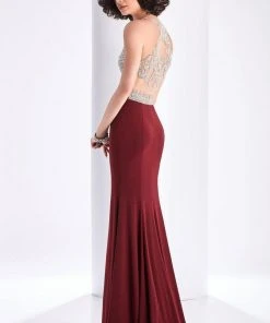 Clarisse - 3184 Crystal Crusted Halter Gown