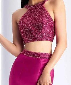 Formal Gowns Clarisse - 3190 Two Piece Halter Mermaid Dress 7 Formal Gowns Clarisse - 3190 Two Piece Halter Mermaid Dress