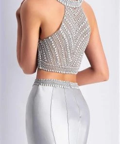 Formal Gowns Clarisse - 3190 Two Piece Halter Mermaid Dress 9 Formal Gowns Clarisse - 3190 Two Piece Halter Mermaid Dress