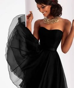 Clarisse - 3215 Strapless Chiffon A-line Dress