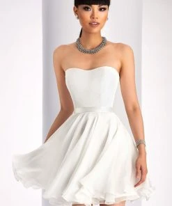Clarisse - 3215 Strapless Chiffon A-line Dress