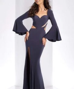 Clarisse - 3405 Trumpet Sleeve Sweetheart Sheath Dress