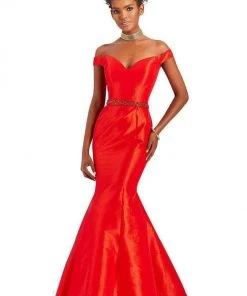 Formal Gowns Clarisse - 3443 Off Shoulder Taffeta Mermaid Gown 8 Formal Gowns Clarisse - 3443 Off Shoulder Taffeta Mermaid Gown