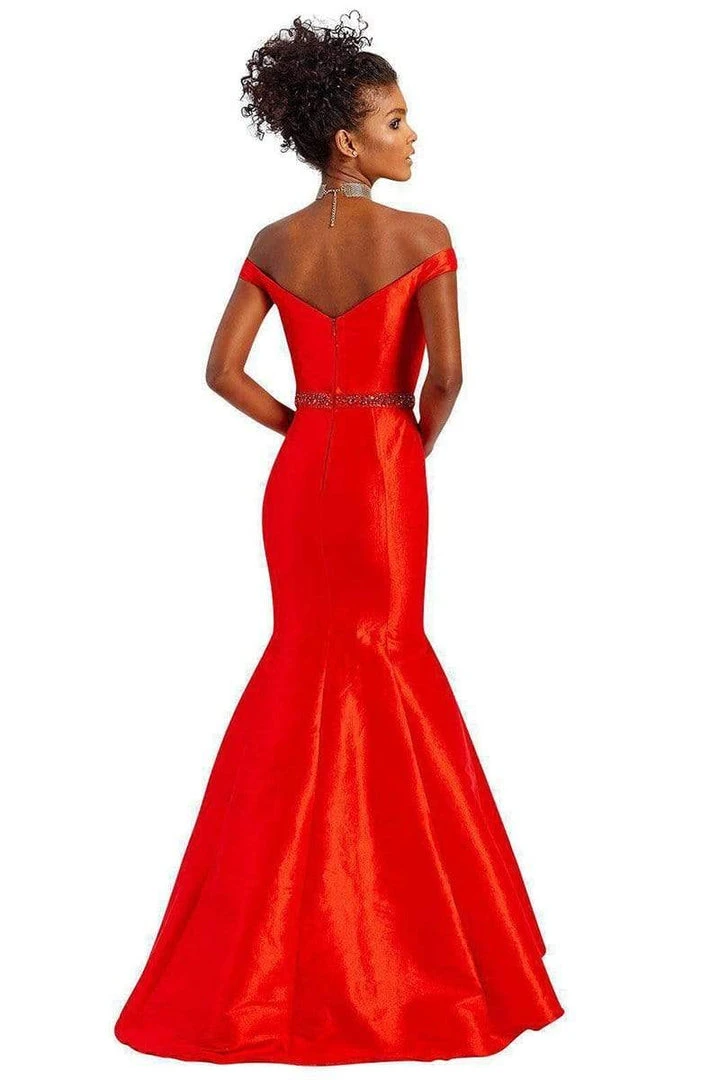 Formal Gowns Clarisse - 3443 Off Shoulder Taffeta Mermaid Gown 6 Formal Gowns Clarisse - 3443 Off Shoulder Taffeta Mermaid Gown