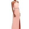 Clarisse - 3483 Sheer Striped Halter Strap Gown Formal Gowns