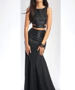 Clarisse - 3486 Two-Piece Novelty Cutout Sheath Gown
